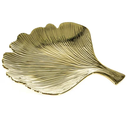 Patera z dolomitu IVA w kształcie liścia miłorzębu złota Patera z dolomitu IVA w kształcie liścia miłorzębu złota - 30 x 30 x 5 cm