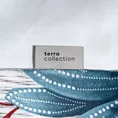 TERRA COLLECTION Komplet pościeli PALERMO 5 z bawełny z drobnym geometrycznym wzorkiem i lamówką na poduszkach - 160 x 200 cm - niebieski 16