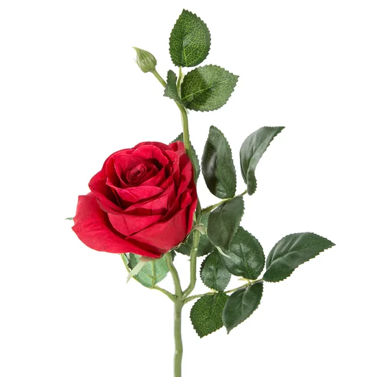 RÓŻA kwiat sztuczny dekoracyjny - ∅ 8 x 40 cm - czerwony