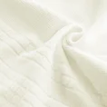 Ręcznik z wypukłą fakturą podkreślony welwetową bordiurą w krateczkę - 30 x 50 cm - kremowy 5