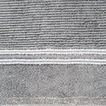 EVA MINGE Ręcznik FILON w kolorze srebrnym, w prążki z ozdobną bordiurą przetykaną srebrną nitką - 30 x 50 cm - srebrny 2
