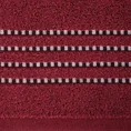 Ręcznik bawełniany FIORE z ozdobnym stebnowaniem - 30 x 50 cm - czerwony 2