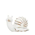 Figurka dekoracyjna ślimak w stylu shabby chic o przecieranych brzegach - 19 x 12 x 9 cm - biały 5