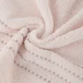 Ręcznik bawełniany FIORE z ozdobnym stebnowaniem - 70 x 140 cm - jasnoróżowy 5