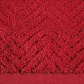 Ręcznik INDILA w kolorze czerwonym, z żakardowym geometrycznym wzorem - 50 x 90 cm - czerwony 2