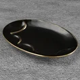 Patera ceramiczna EBRU czarno-złota - 25 x 17 x 2 cm - czarny 1