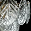 Lampa  DAGI ze szklanymi zawieszkami  w formie liści z przezroczystego szkła - ∅ 57 x 56 cm - złoty 7