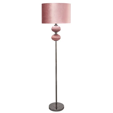 Lampa stojąca PATTY z welwetowym abażurem Lampa stojąca PATTY z welwetowym abażurem - ∅ 46 x 174 cm
