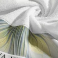 EVA MINGE Ręcznik ALEXIS z puszystej bawełny z bordiurą zdobioną designerskim nadrukiem - 70 x 140 cm - biały 5