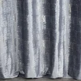 Zasłona welwetowa zdobiona nieregularnym srebrnym nadrukiem - 140 x 270 cm - szary 3