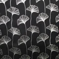 Zasłona zaciemniająca ze srebrnym nadrukiem z liśćmi miłorzębu - 135 x 250 cm - czarny 9