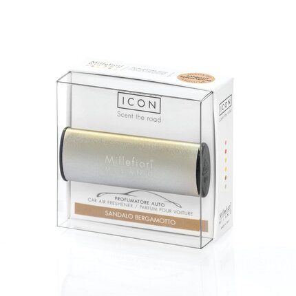 MILLEFIORI Zapach do samochodu CAR ICON Mat bronze 7 x 2.5 x 1 cm jasnobrązowy