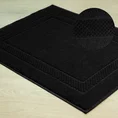 Dywanik łazienkowy CALEB z bawełny frotte, dobrze chłonący wodę - 50 x 70 cm - czarny 3