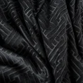 Zasłona ISLA z matowego welwetu z żakardowym geometrycznym wzorem - 140 x 250 cm - czarny 11
