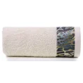 EWA MINGE Ręcznik CARLA z bordiurą zdobioną fantazyjnym nadrukiem - 50 x 90 cm - beżowy 3