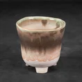 Osłonka ceramiczna na donicę KATIA w stylu boho z cieniowaniem - ∅ 15 x 15 cm - kremowy 1