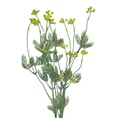 GAŁĄZKA OZDOBNA Z DROBNYMI KULECZKAMI, kwiat sztuczny dekoracyjny - 57 cm - żółty 1