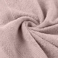 Ręcznik ALINE klasyczny z bordiurą w formie tkanych paseczków - 30 x 50 cm - pudrowy róż 5