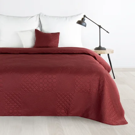 DESIGN 91 Narzuta BONI z patchworkowym motywem wytłaczanym techniką hot press DESIGN 91 Narzuta BONI z patchworkowym motywem wytłaczanym techniką hot press - 200 x 220 cm