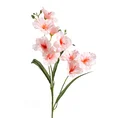 Kwiat sztuczny dekoracyjny z płatkami z jedwabistej tkaniny - ∅ 9 x 80 cm - jasnoróżowy 1