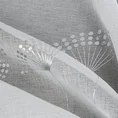 Firana z etaminy ze srebrnym nadrukiem kwiatowym - 300 x 150 cm - biały 6