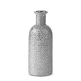 Wazon ceramiczny RISO z drobnym błyszczącym wzorem - 12 x 8 x 30 cm - srebrny 2