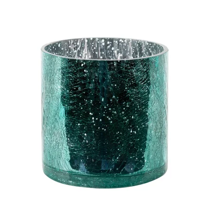Osłona na donicę VERRE ze szkła artystycznego z marmurkową fakturą Osłona na donicę VERRE ze szkła artystycznego z marmurkową fakturą - ∅ 12 x 12 cm