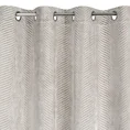 Zasłona LUSSI z lśniącego welwetu z żakardowym wzorem - 140 x 250 cm - jasnobeżowy 6