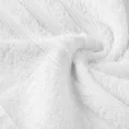 Ręcznik z elegancką bordiurą w lśniące pasy - 30 x 50 cm - biały 5