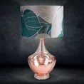 LIMITED COLLECTION Lampa stołowa SALVIA na szklanej podstawie z efektem ombre z welwetowym abażurem ŚWIEŻOŚĆ SZAŁWII - ∅ 40 x 69 cm - szałwiowy 1