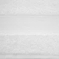 Ręcznik LIANA z bawełny z żakardową bordiurą przetykaną srebrną nitką - 50 x 90 cm - biały 2