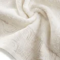 Ręcznik z żakardową bordiurą przetykany błyszczącą nitką - 70 x 140 cm - kremowy 5