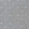 Firana gotowa SIBEL z srebrnym nadrukiem drobnych kwadracików - 140 x 270 cm - biały 9