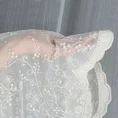 Tkanina firanowa z efektem subtelnego deszczyku zdobiona jasnozłotym haftem z roślinnym motywem - 280 cm - biały 2