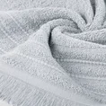 Ręcznik bawełniany MIRENA w stylu boho z frędzlami - 50 x 90 cm - srebrny 5