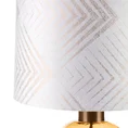 LIMITED COLLECTION Lampa stołowa BLANCA 2 z podstawą łączącą szkło i metal z welwetowym abażurem MAGIA BIELI - ∅ 40 x 69 cm - biały 4