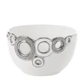 Misa ELEN z dolomitu z ażurową aplikacją zdobiona kryształami biało-srebrna - 22 x 22 x 13 cm - biały 1
