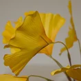 LIŚCIE GINKGO - MIŁORZĄB JAPOŃSKI bukiet, kwiat sztuczny dekoracyjny - 37 cm - żółty 2