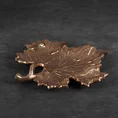 Patera dekoracyjna DALIA z metalu o kształcie liścia - 21 x 21 x 3 cm - złoty 1