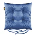 Dwustronna welwetowa poduszka siedziskowa na krzesło z czterema pikowaniami, gramatura 260 g/m2 - 40 x 40 x 8 cm - niebieski 2