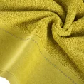 EVA MINGE Ręcznik KARINA w kolorze musztardowym, zdobiony aplikacją z cyrkonii na miękkiej szenilowej bordiurze - 70 x 140 cm - musztardowy 5