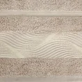 EUROFIRANY CLASSIC Ręcznik SYLWIA 2 z żakardową bordiurą z falującym wzorem - 70 x 140 cm - beżowy 2