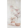 Obraz KITTY 2 ręcznie malowany na płótnie, bukiety z trawą pampasową - 60 x 120 cm - beżowy 1
