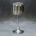 Świecznik dekoracyjny RONI z kryształami - ∅ 10 x 27 cm - srebrny 1
