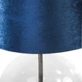Lampa stołowa JOY z transparentnego szkła z błyszczącym welwetowym abażurem - ∅ 25 x 40 cm - naturalny 2