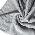 Ręcznik klasyczny z bordiurą podkreśloną delikatnymi paskami - 70 x 140 cm - stalowy 5