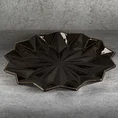 Patera ceramiczna ALANI z geometrycznymi wytłoczeniami - 33 x 33 x 4 cm - czarny 1