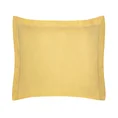 NOVA COLOUR Poszewka na poduszkę bawełniana z satynowym połyskiem i ozdobną kantą - 50 x 60 cm - musztardowy 1