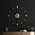 Dekoracyjny zegar ścienny z metalu w nowoczesnym minimalistycznym stylu - 40 x 5 x 40 cm - czarny 6