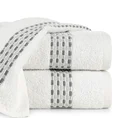 Ręcznik RIVA chłonny i wytrzymały z przeplataną bordiurą - 70 x 140 cm - biały 1